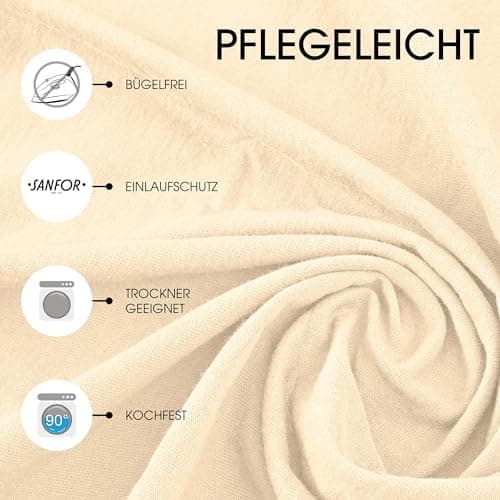 CelinaTex Jersey-Spannbettlaken 90x200–100x200 cm bis 26 cm Matratzenhöhe | 100% gekämmte Baumwolle | OEKO‑TEX STANDARD