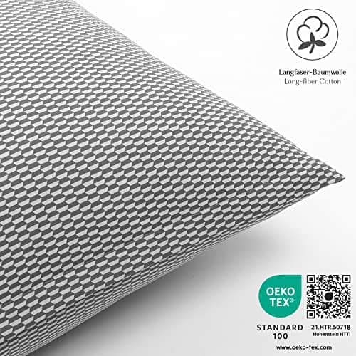 2er-Set Kissenbezüge 40 x 80 cm – Renforcé, 100% Baumwolle, superweich mit Reißverschluss, Babyrosa