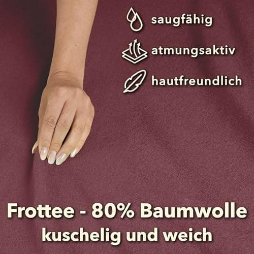 STUDIO Basic Frottee-Spannbettlaken 90 x 200 cm – weiches 80% Baumwolle/20% Polyester, elastisch & bügelfrei, OEKO-TEX f