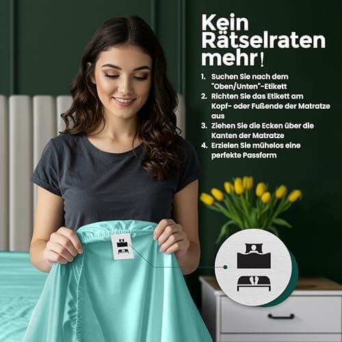 Utopia Bedding Spannbettlaken 120 x 200 cm für Matratzen bis 30 cm – gebürstete Mikrofaser, OEKO‑TEX® STANDARD 100