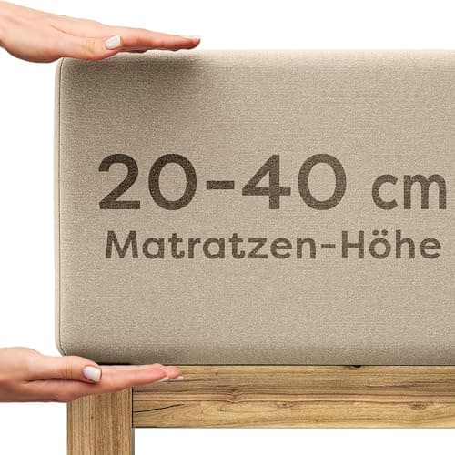 Wolkenfeld Spannbettlaken 180x200–200x220 cm | Premium Jersey-Baumwolle mit 5% Lycra | Für Matratzen bis 40 cm – Anthraz