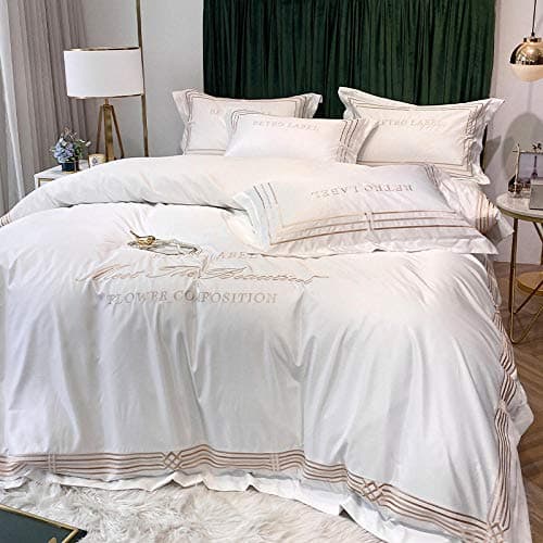 Tencel-Bettwäsche 4‑teilig – nordischer Stil, Eisseide (Sommer) seidig & atmungsaktiv – Bettbezug 200×230 cm (für 1,8 m