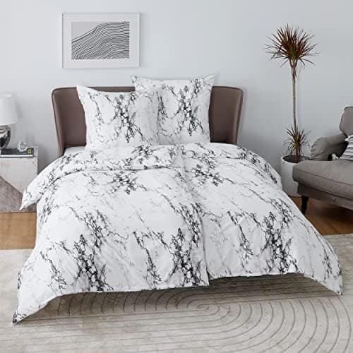 BEDSURE Bettwäsche-Set 135x200 (4-teilig) – Wendebettwäsche OEKO-TEX STANDARD 100 mit Reißverschluss, 2×80x80 Kissenbezü