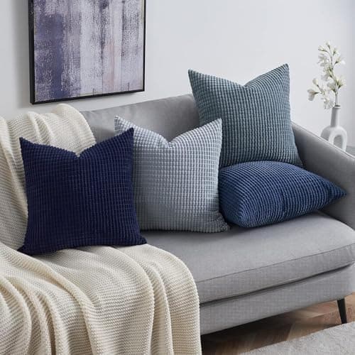 Topfinel Kissenbezüge 40x40 cm 4er-Set Rosa – Cord-Optik, flauschig, GRS‑zertifiziert