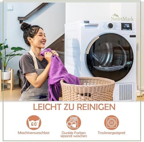 NatureMark Mikrofaser-Spannbettlaken 90x200–100x200 cm, türkis