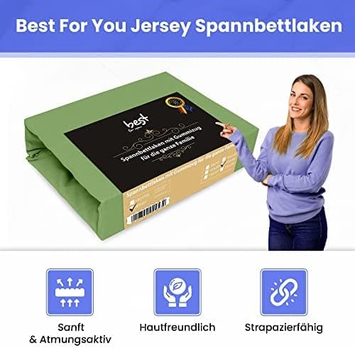 Best for Kids Spannbettlaken – 100% Baumwolle Jersey, 80×160 cm (Rostbraun)