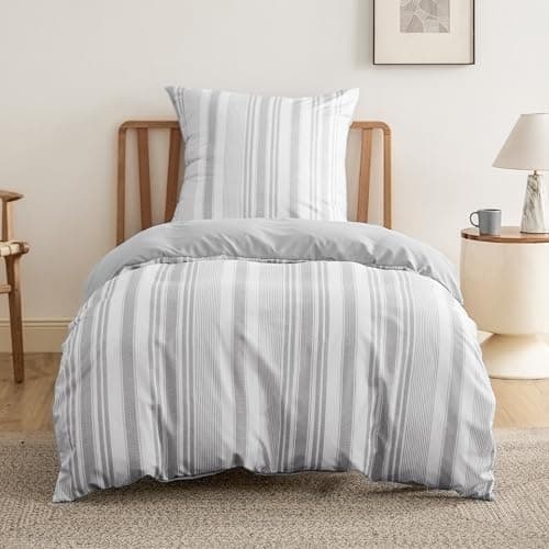 BEDSURE Bettwäsche-Set 135x200 (4-teilig) – Wendebettwäsche OEKO-TEX STANDARD 100 mit Reißverschluss, 2×80x80 Kissenbezü