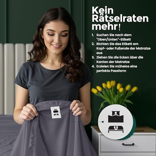 Utopia Bedding Spannbettlaken 120 x 200 cm für Matratzen bis 30 cm – gebürstete Mikrofaser, OEKO‑TEX® STANDARD 100