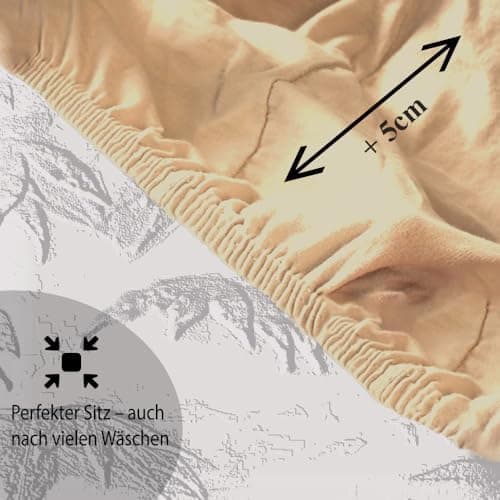 120x200 cm Jersey-Spannbettlaken – 100% Baumwolle, Weiß