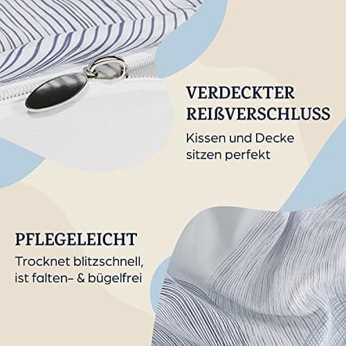 sleepwise Bettwäsche 135x200 Mikrofaser – ÖKO‑TEX zertifiziert, bügelfrei & knitterfrei, 2‑tlg. (inkl. 80x80 cm Kissenbe