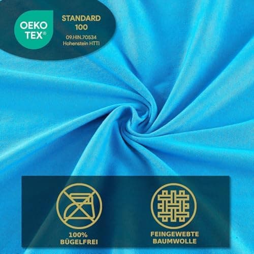 MALIKA® Spannbettlaken 120x200 cm – Jersey-Baumwolle Spannbetttuch, passend für Matratzen bis 28 cm