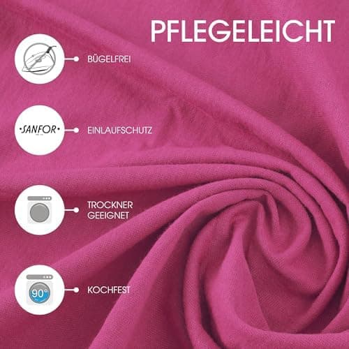 CelinaTex Jersey-Spannbettlaken 90x200–100x200 cm bis 26 cm Matratzenhöhe | 100% gekämmte Baumwolle | OEKO‑TEX STANDARD