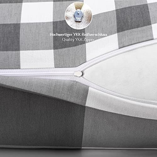 2er-Set Kissenbezüge 40 x 80 cm – Renforcé, 100% Baumwolle, superweich mit Reißverschluss, Babyrosa