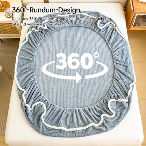 Premium Flanell Spannbettlaken-Set, Ultraweich – 360° Rundum-Elastik & Maschinenwaschbar, Passend für Matratzen 5–26 cm