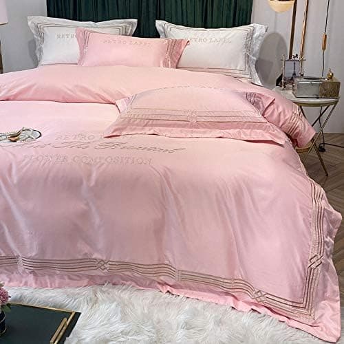 Tencel-Bettwäsche 4‑teilig – nordischer Stil, Eisseide (Sommer) seidig & atmungsaktiv – Bettbezug 200×230 cm (für 1,8 m