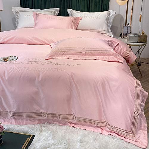 Tencel-Bettwäsche 4‑teilig – nordischer Stil, Eisseide (Sommer) seidig & atmungsaktiv – Bettbezug 200×230 cm (für 1,8 m