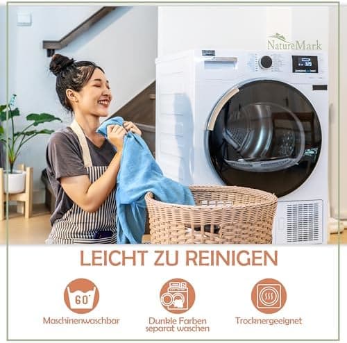 NatureMark Mikrofaser-Spannbettlaken 90x200–100x200 cm, türkis