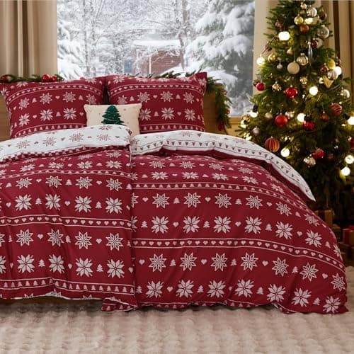 BEDSURE Bettwäsche-Set 135x200 (4-teilig) – Wendebettwäsche OEKO-TEX STANDARD 100 mit Reißverschluss, 2×80x80 Kissenbezü