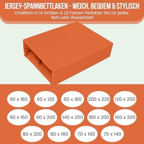 Elastisches Jersey-Spannbettlaken 90x180 cm – 100% Baumwolle, kuschelig warm