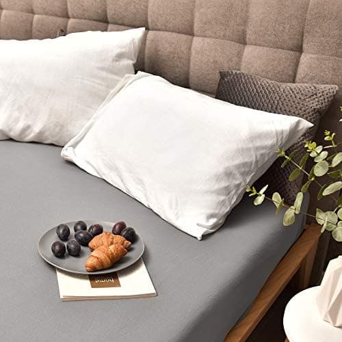 leevitex® Spannbettlaken 180x200–200x200 cm | 100% Jersey-Baumwolle | für Matratzen bis 25 cm