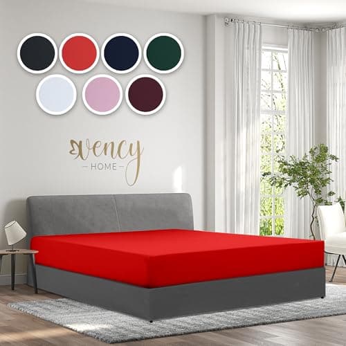 Vency Spannbettlaken 90x200 cm (bis 25 cm Matratzenhöhe) – 100% Baumwolle, Weiß