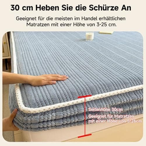 Premium Flanell Spannbettlaken-Set, Ultraweich – 360° Rundum-Elastik & Maschinenwaschbar, Passend für Matratzen 5–26 cm