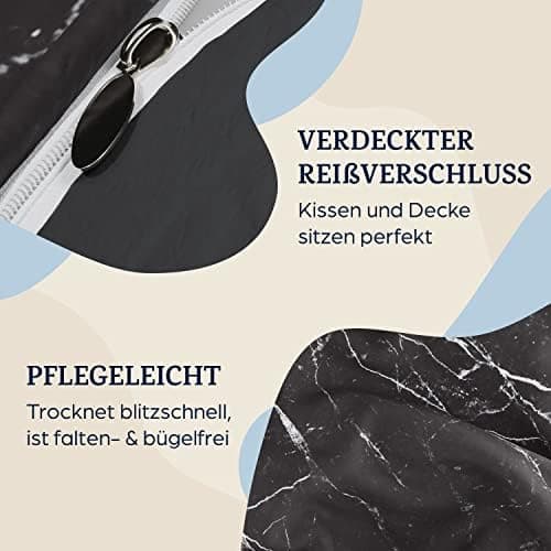 sleepwise Bettwäsche 135x200 Mikrofaser – ÖKO‑TEX zertifiziert, bügelfrei & knitterfrei, 2‑tlg. (inkl. 80x80 cm Kissenbe