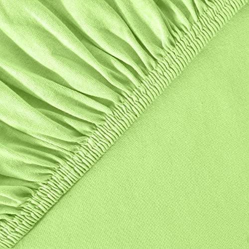 leevitex® Spannbettlaken 180x200–200x200 cm | 100% Jersey-Baumwolle | für Matratzen bis 25 cm