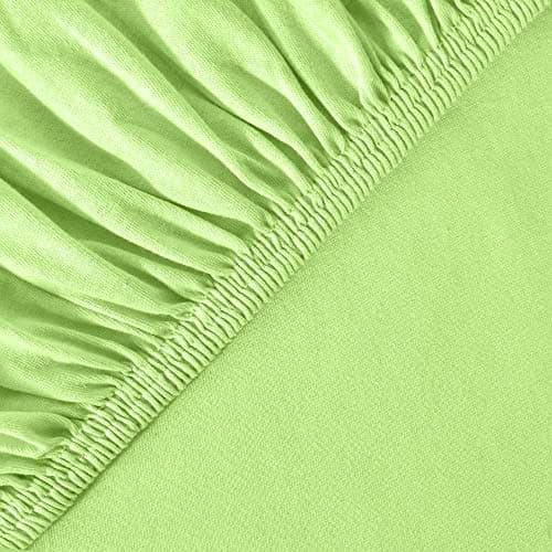 leevitex® Spannbettlaken 180x200–200x200 cm | 100% Jersey-Baumwolle | für Matratzen bis 25 cm