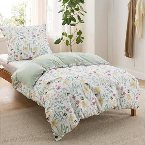 BEDSURE Bettwäsche-Set 135x200 (4-teilig) – Wendebettwäsche OEKO-TEX STANDARD 100 mit Reißverschluss, 2×80x80 Kissenbezü