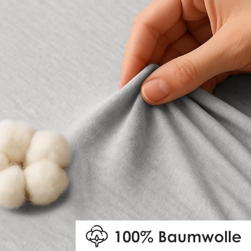 Jersey-Spannbettlaken / Spannbetttuch – 100% Baumwolle, 180x200–200x200 cm