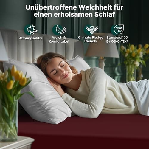 Utopia Bedding Spannbettlaken 120 x 200 cm für Matratzen bis 30 cm – gebürstete Mikrofaser, OEKO‑TEX® STANDARD 100