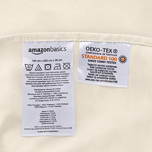 Amazon Basics Spannbettlaken – Mikrofaser Spannbetttuch 150 x 200 x 30 cm (für Matratzen bis 30 cm)