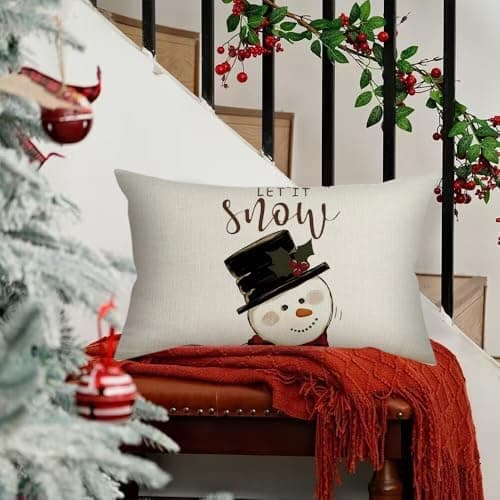 4er Set Kissenbezüge Weihnachten 40×80 cm – festliche Kissenhüllen für Sofa & Wohnzimmer