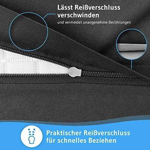 Bettwäsche 135x200 – 100% Renforce Baumwolle (OEKO-TEX STANDARD 100) | Set: Bettbezug 135x200 + Kissenbezug 80x80