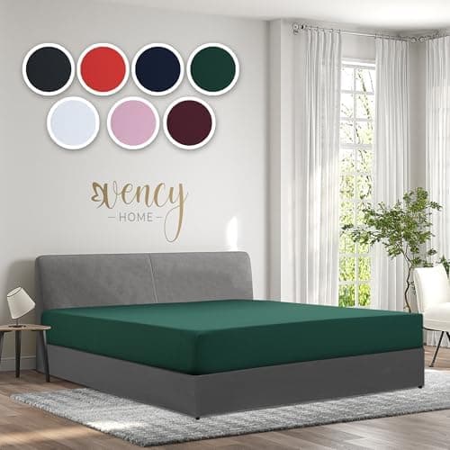 Vency Spannbettlaken 90x200 cm (bis 25 cm Matratzenhöhe) – 100% Baumwolle, Weiß