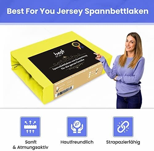 Elastisches Jersey-Spannbettlaken 90x180 cm – 100% Baumwolle, kuschelig warm