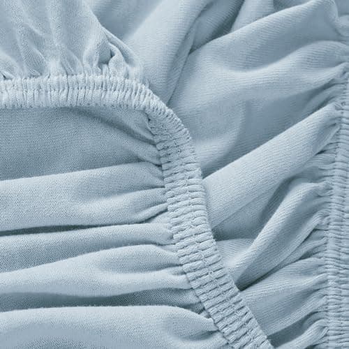 Mixibaby Spannbettlaken Jersey 100% Baumwolle – 180 x 200 cm, Hellgrau