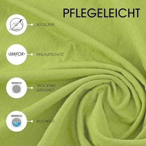 CelinaTex Jersey-Spannbettlaken 90x200–100x200 cm bis 26 cm Matratzenhöhe | 100% gekämmte Baumwolle | OEKO‑TEX STANDARD