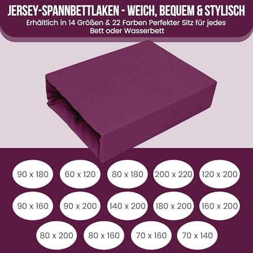 Elastisches Jersey-Spannbettlaken 90x180 cm – 100% Baumwolle, kuschelig warm