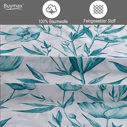 Buymax® Bettwäsche 200x200 3‑teilig (inkl. 2 x 80x80) – 100% Baumwolle Renforcé, OEKO‑TEX STANDARD 100