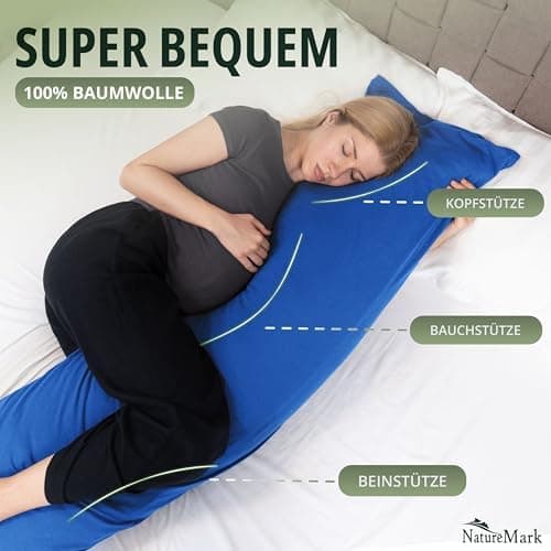 NatureMark Jersey Kissenbezüge – weich & atmungsaktiv, hautfreundlich – 40x40 cm, Anthrazit