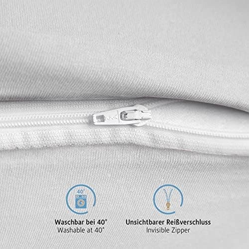 Komfortec Kissenbezüge 2er Set – 100% Baumwolle Premium Jersey (150 g/m²), superweich – OEKO‑TEX STANDARD 100