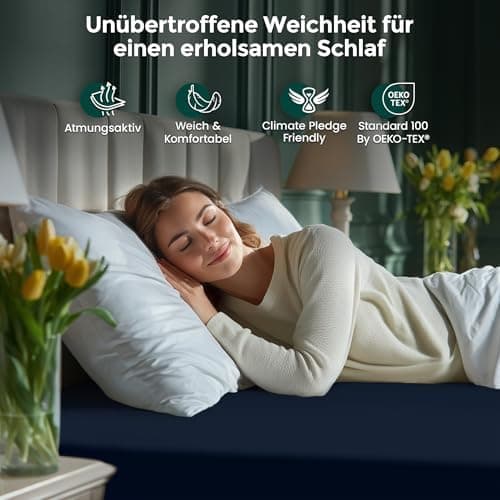 Utopia Bedding Spannbettlaken 120 x 200 cm für Matratzen bis 30 cm – gebürstete Mikrofaser, OEKO‑TEX® STANDARD 100