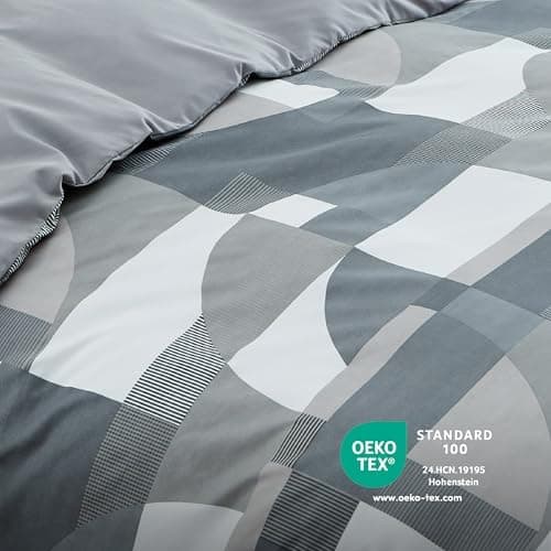 BEDSURE Bettwäsche-Set 135x200 (4-teilig) – Wendebettwäsche OEKO-TEX STANDARD 100 mit Reißverschluss, 2×80x80 Kissenbezü