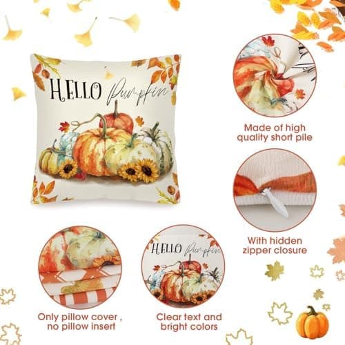 Aitsite 4er-Pack Weihnachts-Kissenbezüge 45 x 45 cm – Winterliche Dekoration für Sofa & Wohnzimmer
