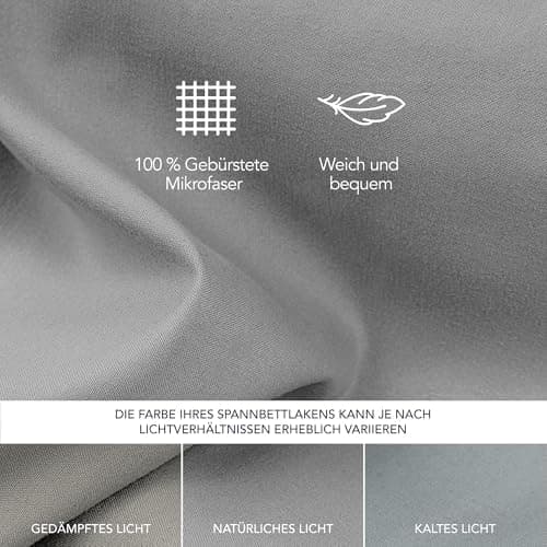 Dreamzie Spannbettlaken 120x200 cm – 100% Mikrofaser, Hoher Steg bis 35 cm