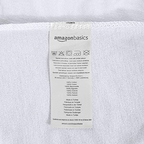 Amazon Basics Spannbettlaken – 100% Baumwolle (Jersey), 120 x 200 cm für Matratzen bis 30 cm