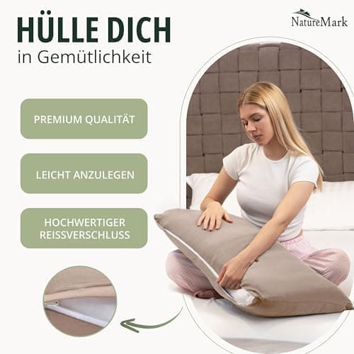 NatureMark Jersey Kissenbezüge – weich & atmungsaktiv, hautfreundlich – 40x40 cm, Anthrazit