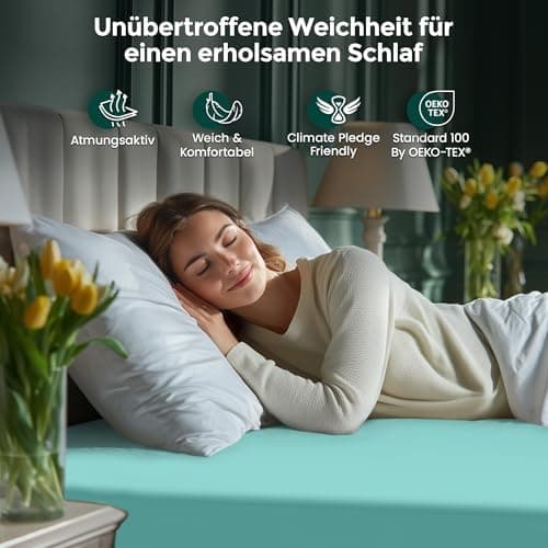 Utopia Bedding Spannbettlaken 120 x 200 cm für Matratzen bis 30 cm – gebürstete Mikrofaser, OEKO‑TEX® STANDARD 100